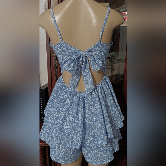 SHEIN Blue Floral Print Garment - Picture 5 of 6